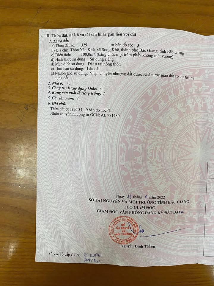 Đất nền 100m² mặt tiền 5m xã Song Khê, giá thỏa thuận - Cơ hội đầu tư hấp dẫn!