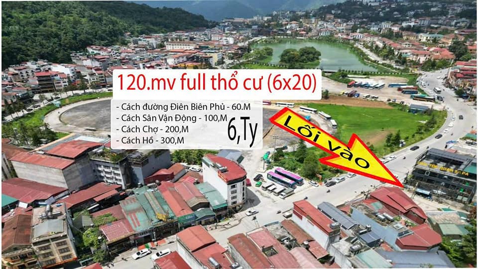 Đất nền trung tâm Sa Pa 120m² giá 6 tỷ - Cơ hội đầu tư hấp dẫn!