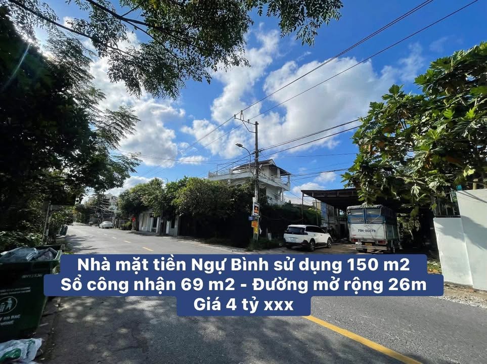 Bán mặt tiền Ngự Bình, Trường An, TP Huế 69m² giá 4 tỷ - Đầu tư hiệu quả!