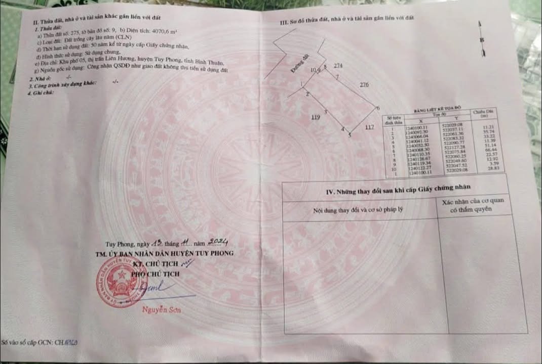 Đất sào mặt tiền Quốc Lộ 1A, Kp 5, xã Liên Hương, 4000m² chỉ 1 tỷ - Cơ hội đầu tư tuyệt vời!