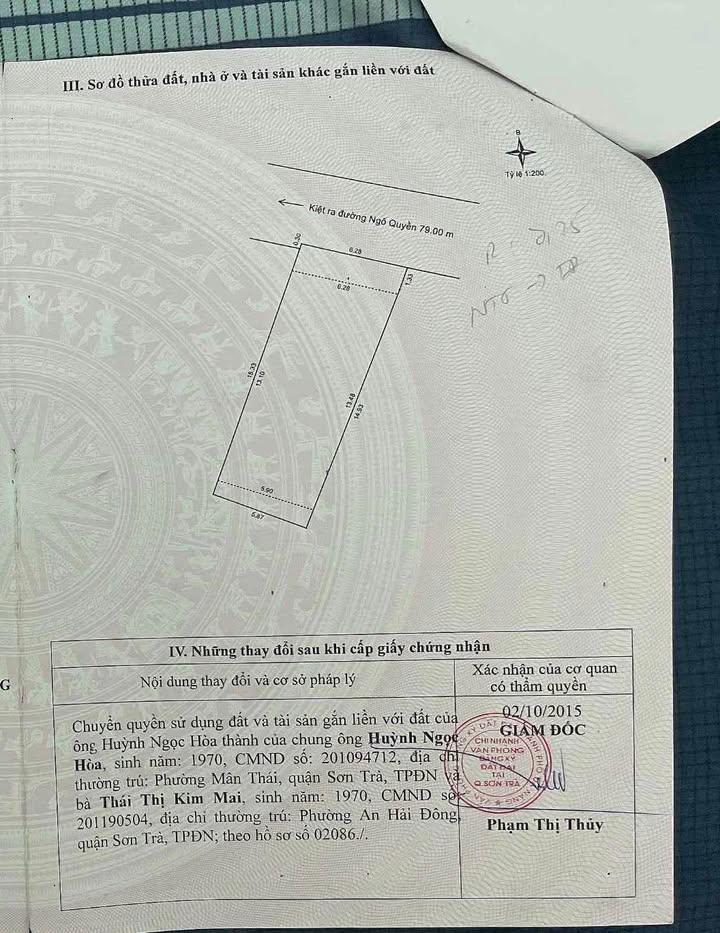 Đất nền Trần Duy Chiến, Sơn Trà 97m² giá 6 tỷ - Cơ hội đầu tư sinh lời!