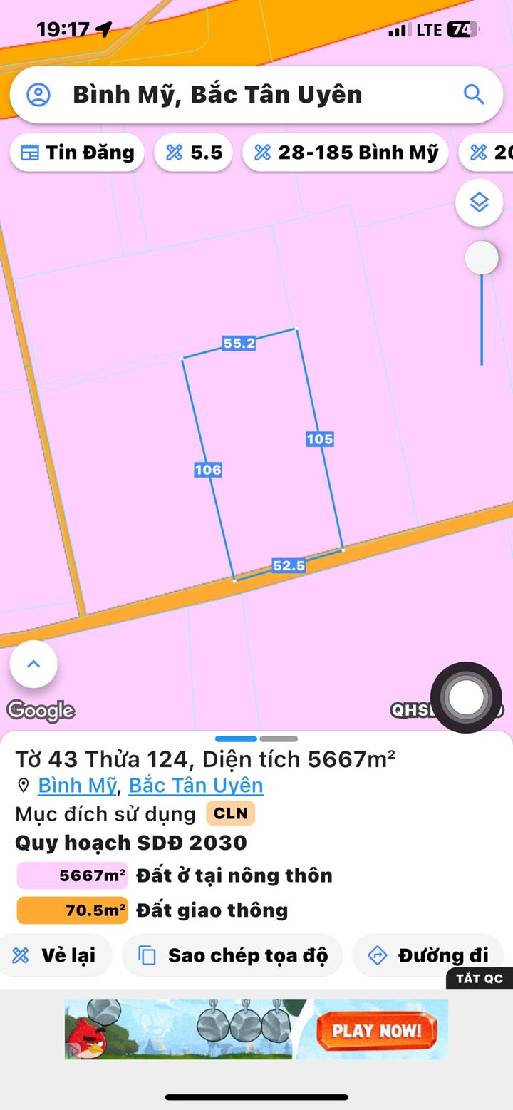 Đất nền Bình Mỹ Bắc Tân Uyên 5677m² giá chỉ 2 triệu/m² - Cơ hội đầu tư sinh lời!