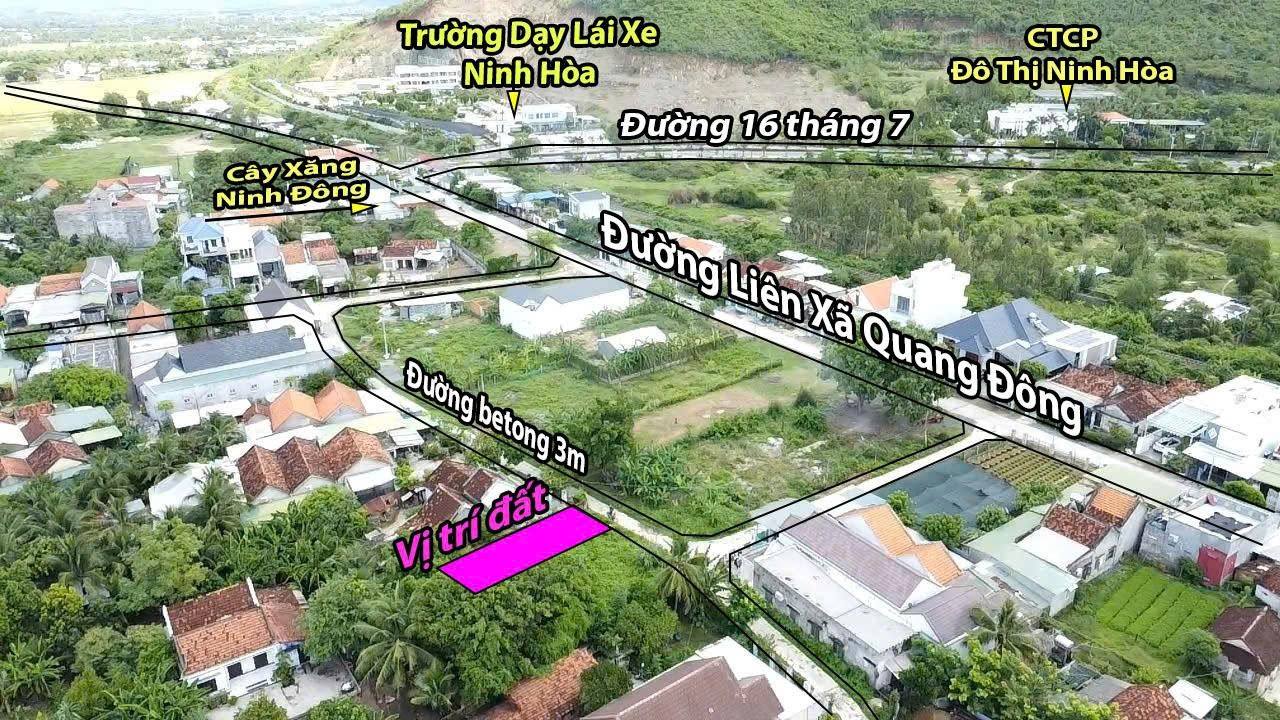 Đất nền Ninh Hòa Khánh Hòa 168m² giá 1.35 tỷ - Đầu tư sinh lời lâu dài!