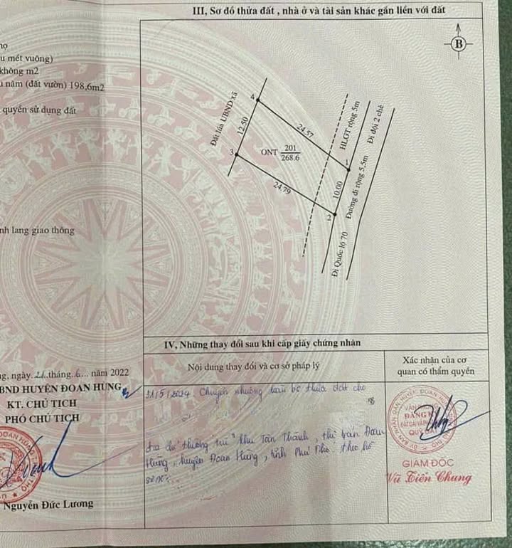 Đất nền Ngọc Quan Đoan Hùng 268m² - Mặt tiền 10m thuận lợi kinh doanh!