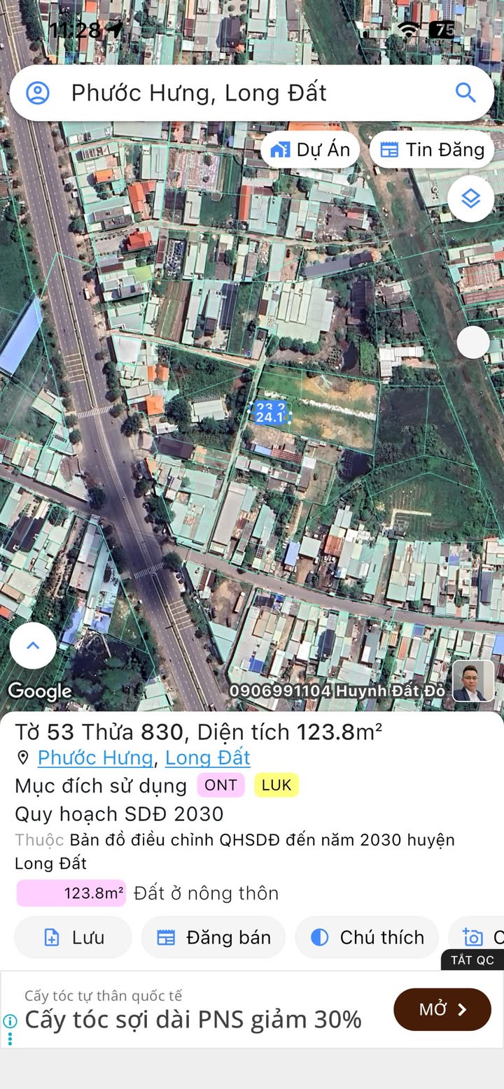 Đất thổ cư 120m² tại đường Hải Lâm, xã Phước Hưng - Giá chỉ 1.75 tỷ!