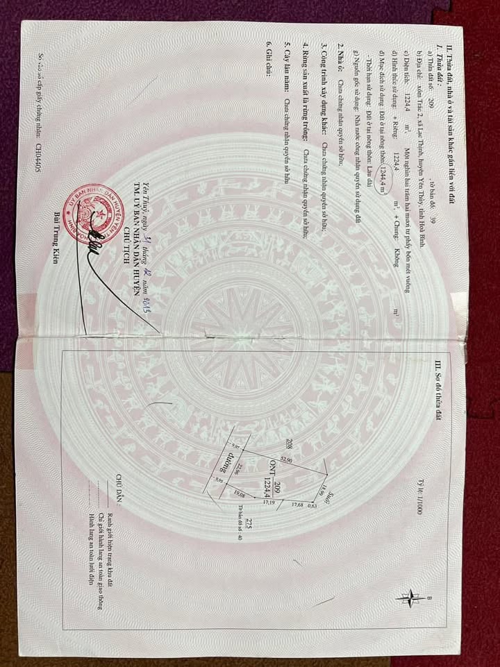 Đất thổ cư Lạc Thịnh Hòa Bình 1224m² - Cơ hội đầu tư tuyệt vời!