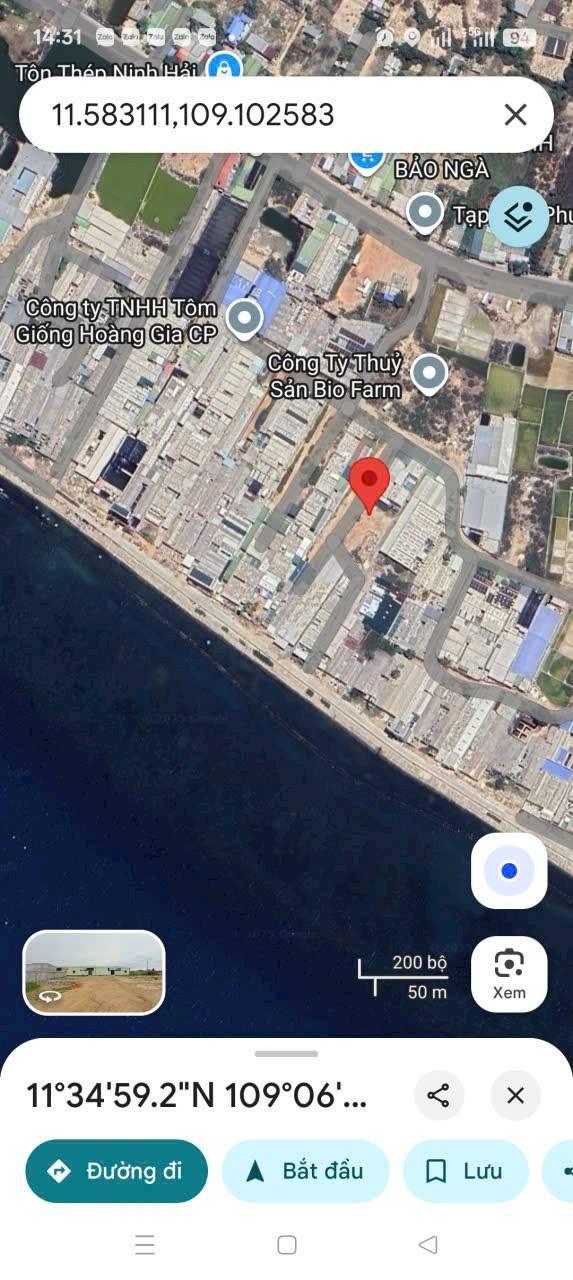 Đất biển Nhơn Hải Ninh Thuận 399m² giá 2.2 tỷ - Đầu tư sinh lời tuyệt vời!