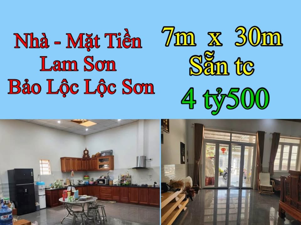 Nhà mặt tiền Lam Sơn Bảo Lộc 210m² giá 4.5 tỷ - Không gian sống lý tưởng!