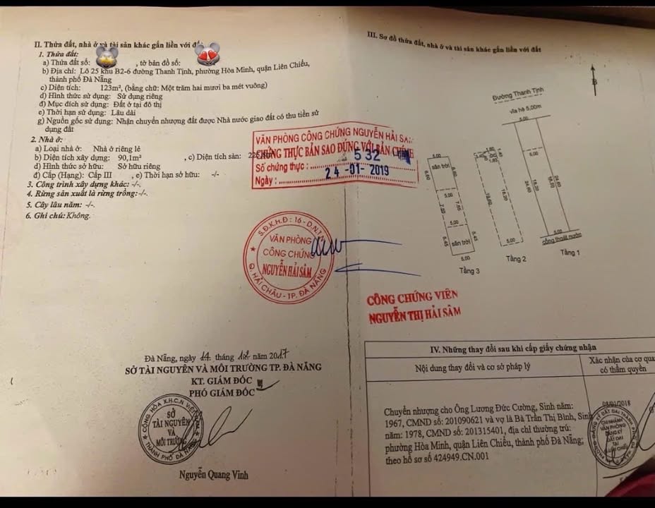 Nhà 3 tầng mặt tiền đường Thanh Tịnh, Đà Nẵng - Giá chỉ 8 tỷ, cho thuê 25 triệu/tháng!