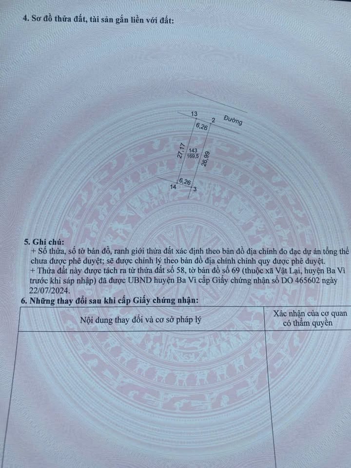Đất nền Vật Lại 170m² giá 2 tỷ - Mặt tiền 6.28m, cơ hội đầu tư hấp dẫn!