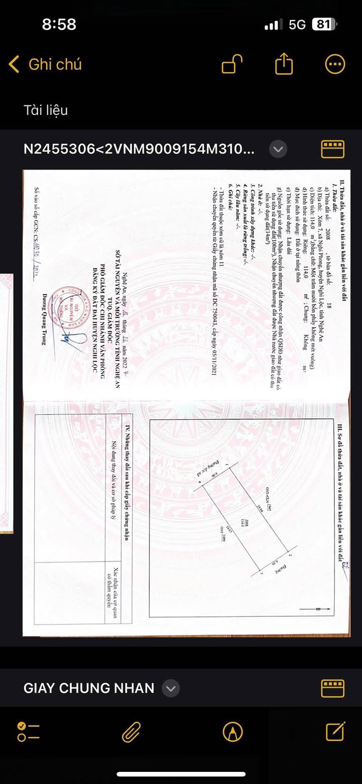 Đất nền Nghi Phong, Nghi Lộc 114m² giá 2.9 tỷ - Cơ hội đầu tư hấp dẫn!