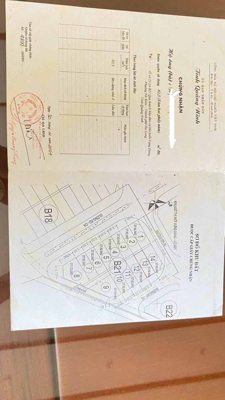 Đất nền Hồng Gai, Hạ Long 82.5m² giá 4.95 tỷ - Đường thông thoáng ra biển!