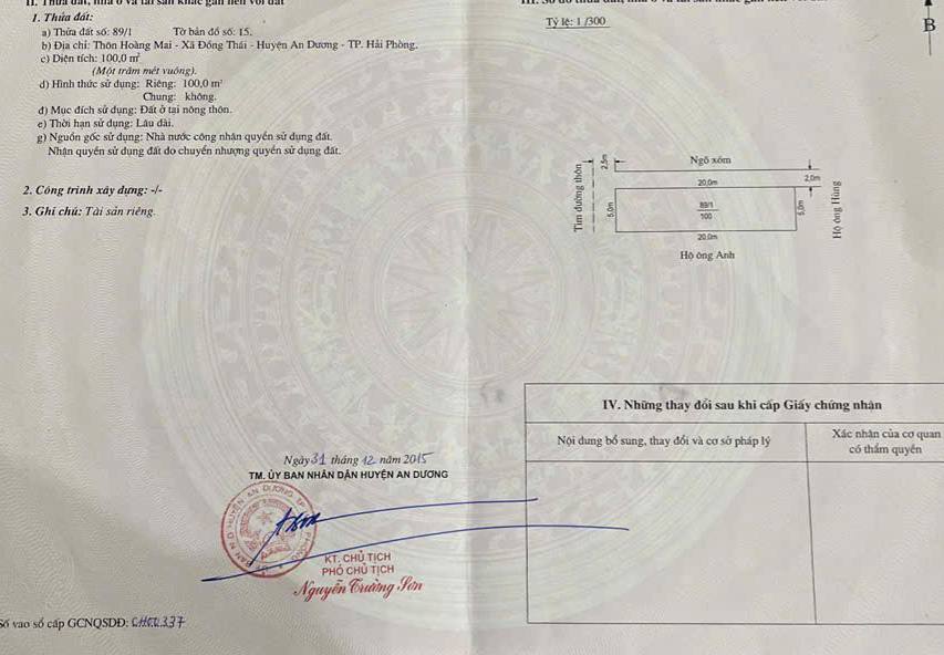 Đất Mặt đường Hoàng Mai, Đồng Thái 100m² giá 3.65 tỷ - Lô góc đẹp, đầu tư sinh lời!