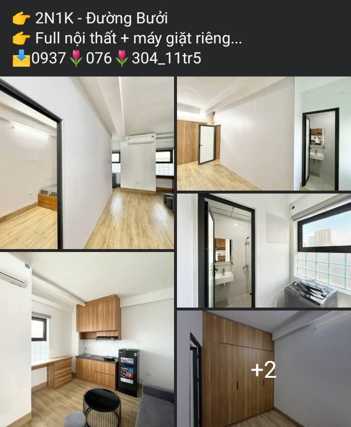 Căn hộ cho thuê tại Ba Đình 1 phòng ngủ - Đẹp lung linh, vào ở ngay!