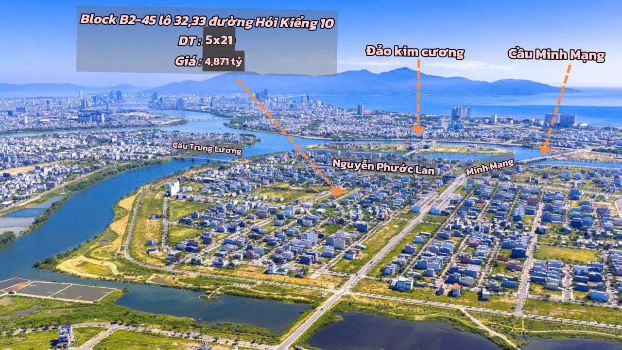 Đất nền liền kề Hói Kiểng Đà Nẵng 210m² giá 4.871 tỷ - Đầu tư sinh lời ngay!