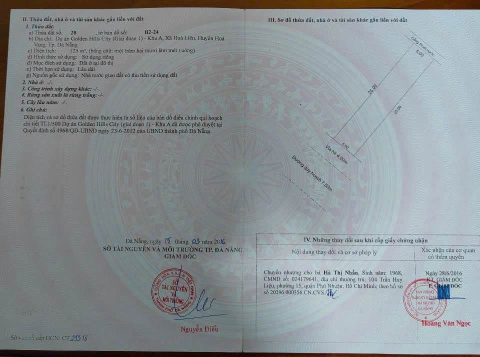 Đất nền Golden Hills Liên Chiểu 125m² giá 3.55 tỷ - Cận kề công viên xanh!