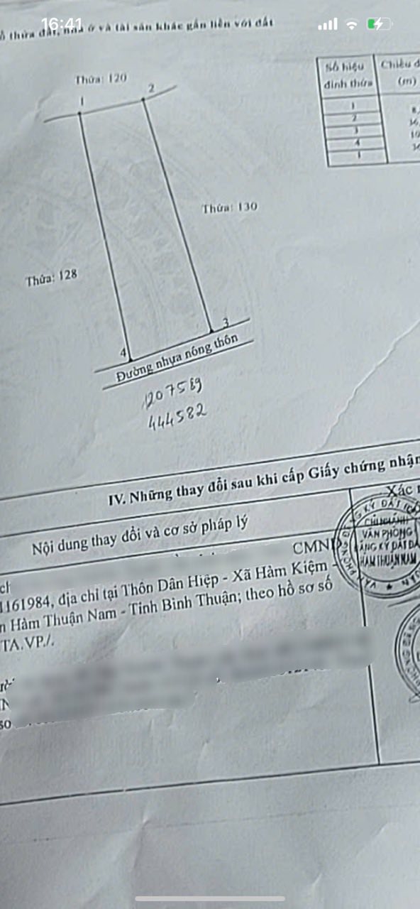 Nhà bán Hàm Kiệm 366m² giá 1.55 tỷ - Đất thổ cư 100%