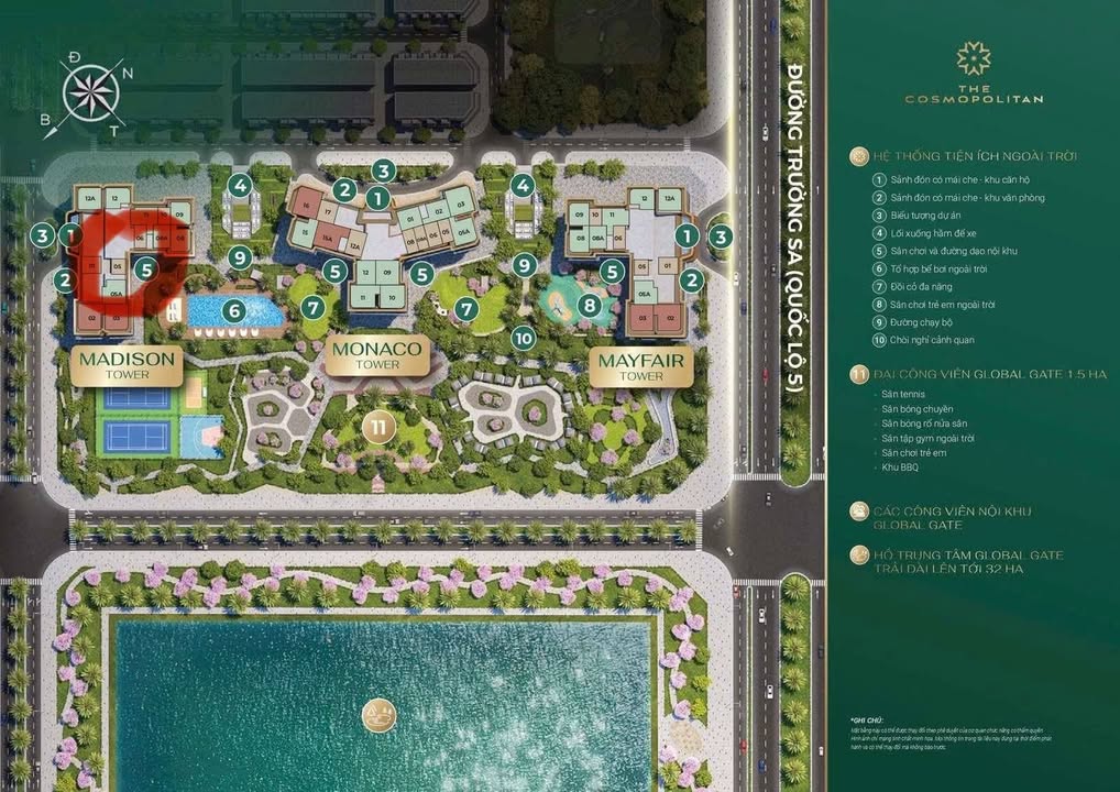 Shophouse Madison Tower Đông Anh 80.2m² giá 12.95 tỷ - Vị trí vàng cạnh hồ bơi