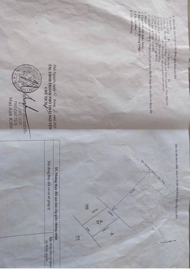 Nhà mặt đường Hoàng Văn Thụ, Sông Công, Thái Nguyên 67m² giá 9 tỷ - Cơ hội vàng cho đầu tư!