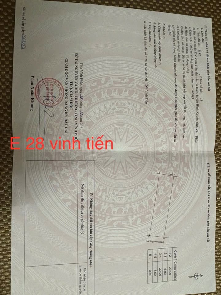 Đất nền Bá Hiến, Bình Xuyên 100m² giá 2,9 tỷ - Đầu tư lý tưởng gần KCN!