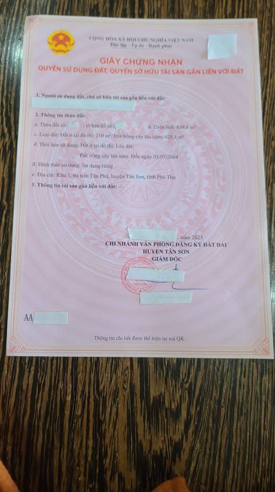 Đất trung tâm Tân Phú, Tân Sơn 638m² - Vị trí đắc địa, đầu tư sinh lời!