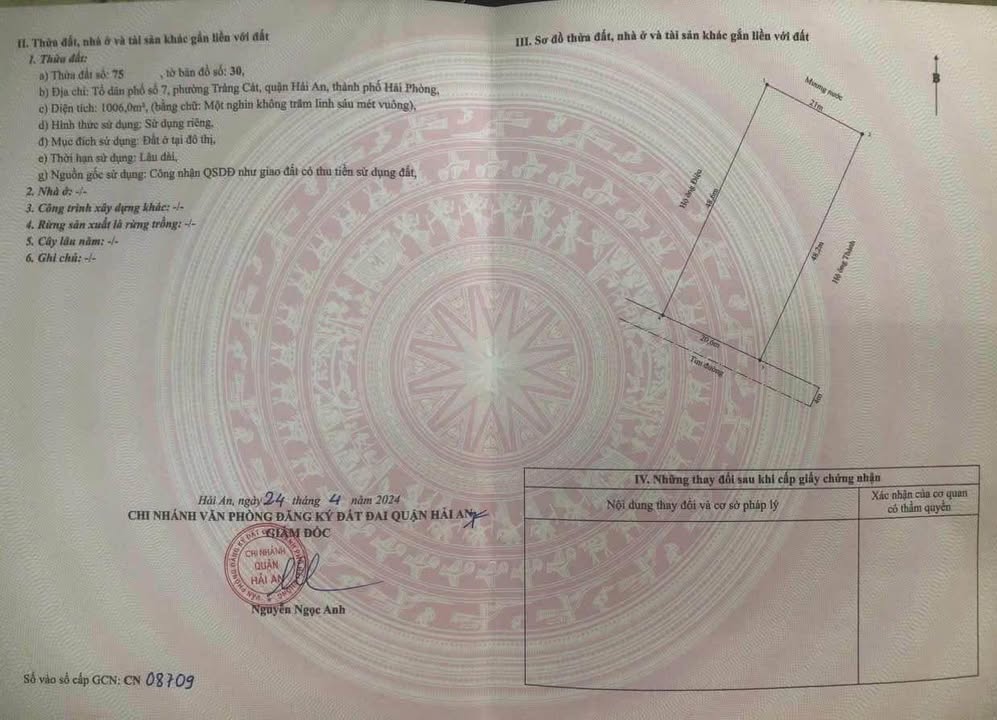 Đất thổ cư 1006m² mặt đường Tràng Cát, Hải An chỉ 2.113 tỷ - Cơ hội đầu tư tuyệt vời!