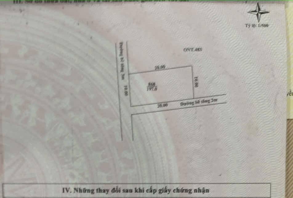 Đất Hòa Tiến, Hòa Vang 197m² giá 2.4 tỷ - Mặt tiền đối diện trường mầm non!