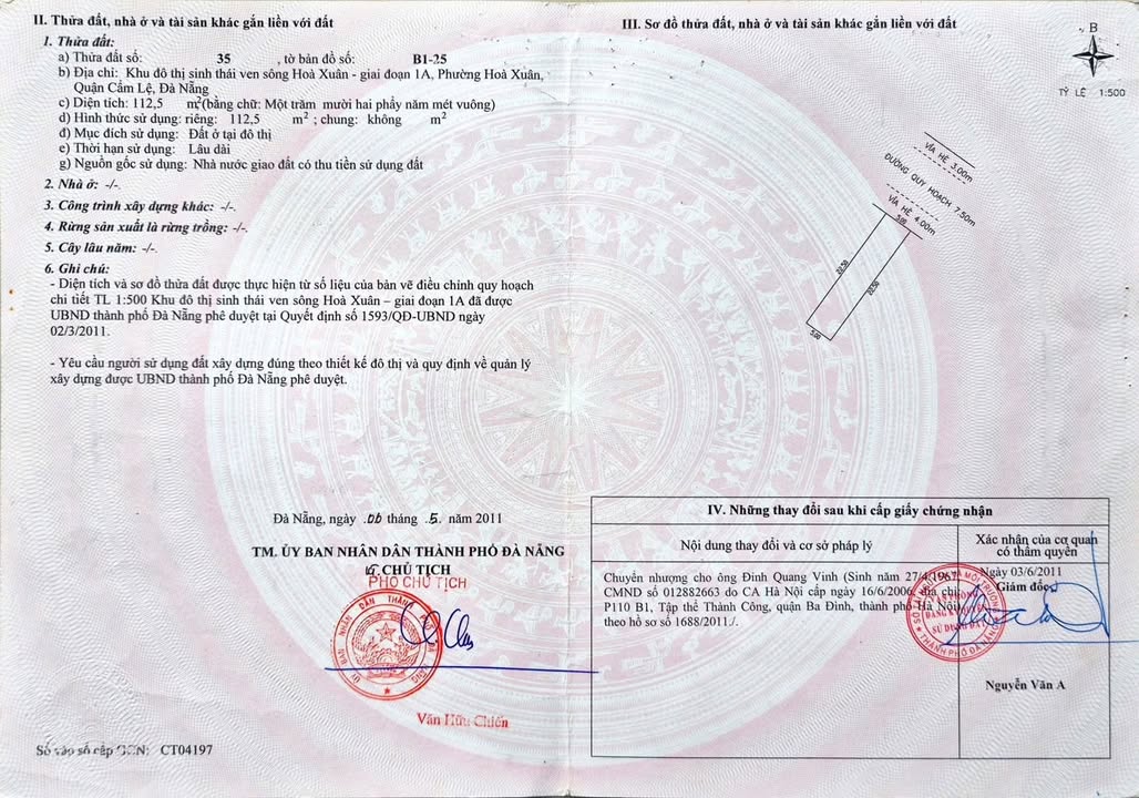 Đất nền đường Nguyễn Mỹ, Hòa Xuân, 112m² giá 6 tỷ - Chính chủ bán gấp!