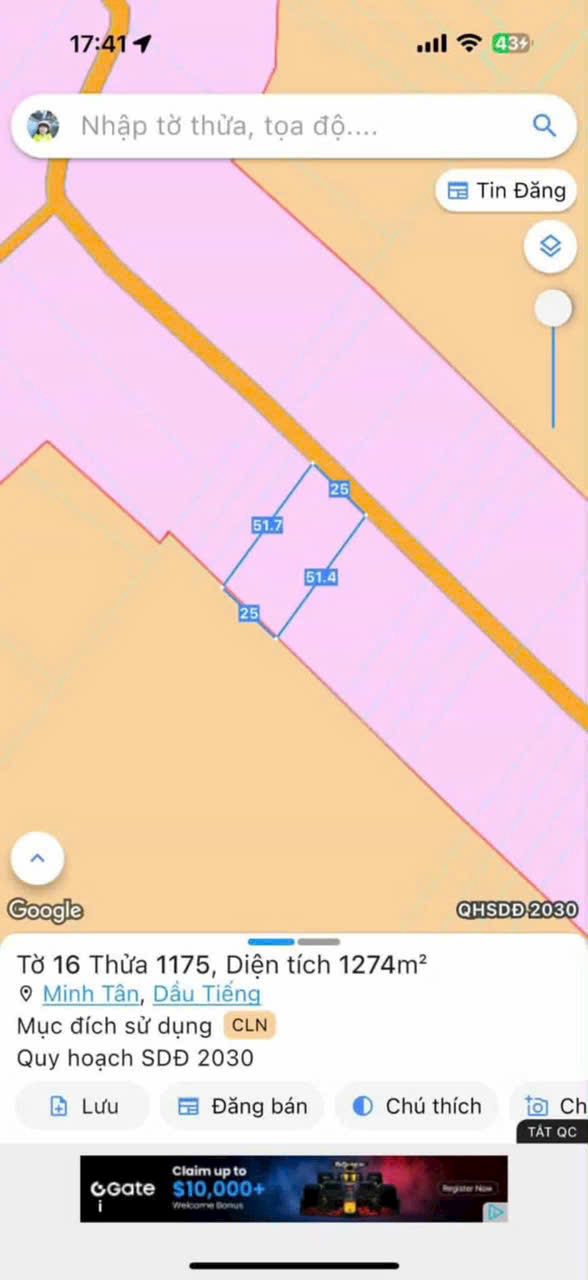 Đất nền Minh Tân Dầu Tiếng 3900m² giá 1.3 tỷ - Cơ hội đầu tư tuyệt vời!