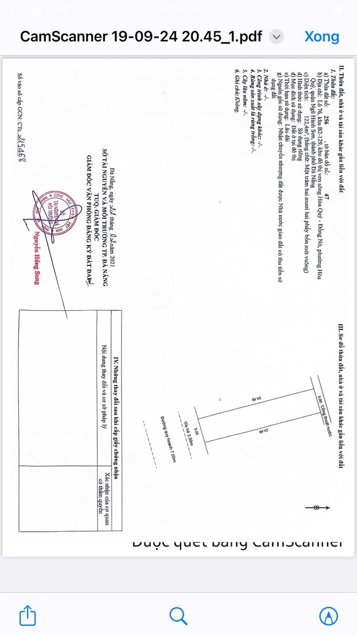Đất nền Đầm Sen Nam Hòa Xuân 122.5m² giá 5.9 tỷ - Sổ đỏ chính chủ!