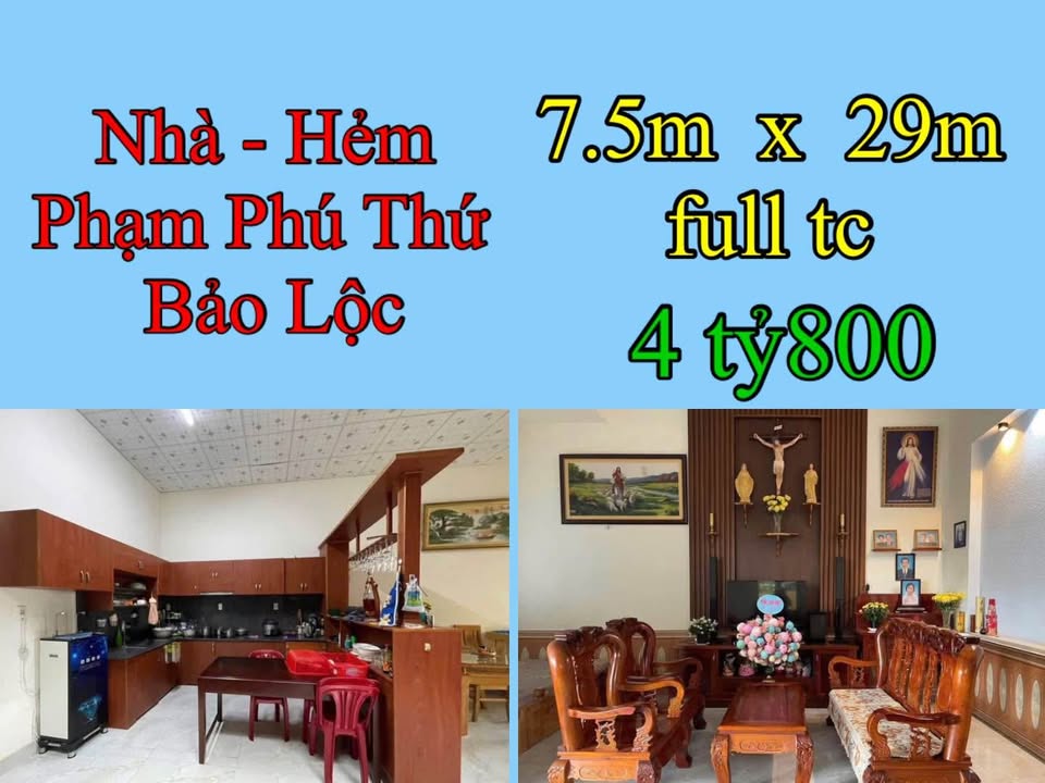 Nhà hẻm Phạm Phú Thứ, B'Lao, 217.5m² giá 4.8 tỷ - Dọn vào ở ngay!