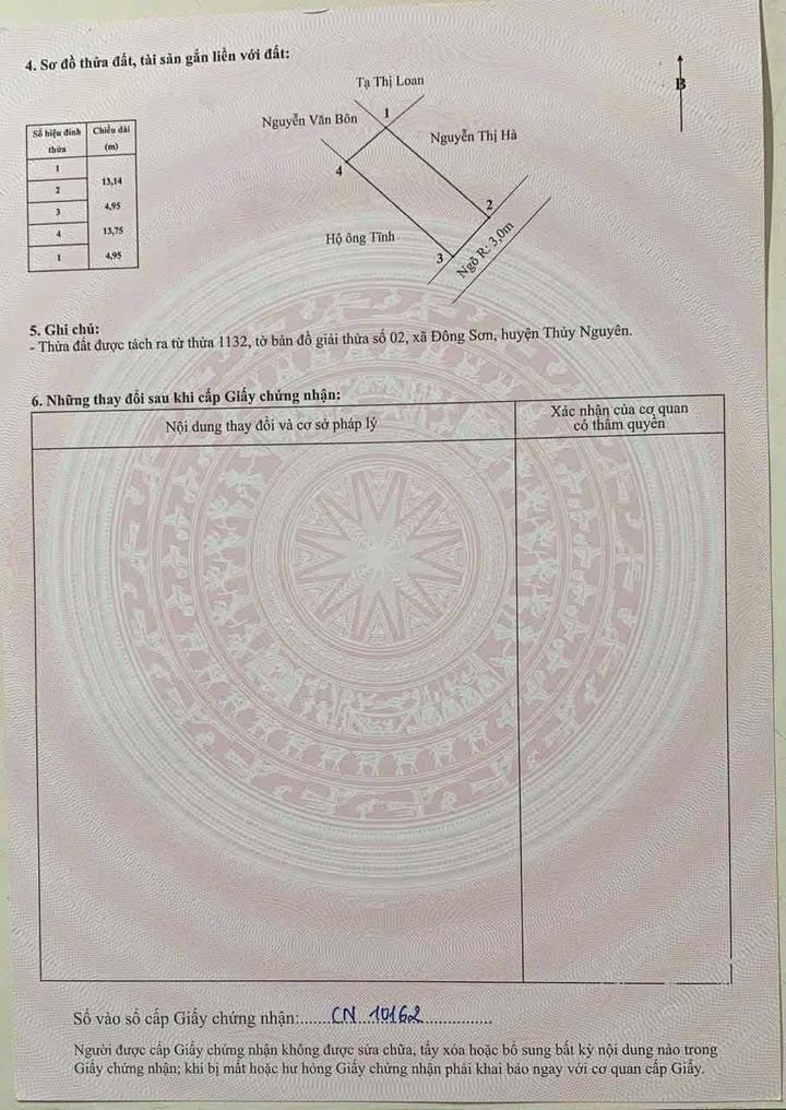 Đất nền chính chủ Lưu Kiếm, Thủy Nguyên 66m² giá 1.3 tỷ - Vị trí tiềm năng!