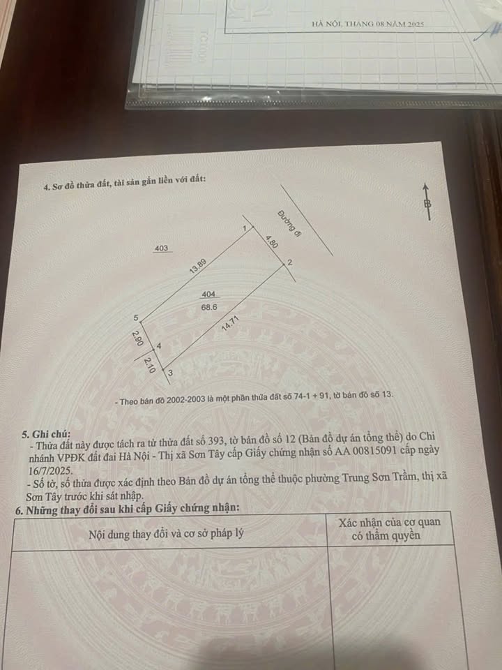 Đất chính chủ Trung Sơn Trầm 68,6m² giá 2 tỷ - Pháp lý đầy đủ, không thể bỏ qua!