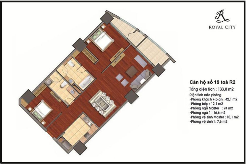 Căn hộ Royal City-R2 120m² giá 15 tỷ - Nội thất sang trọng, sẵn sàng vào ở!