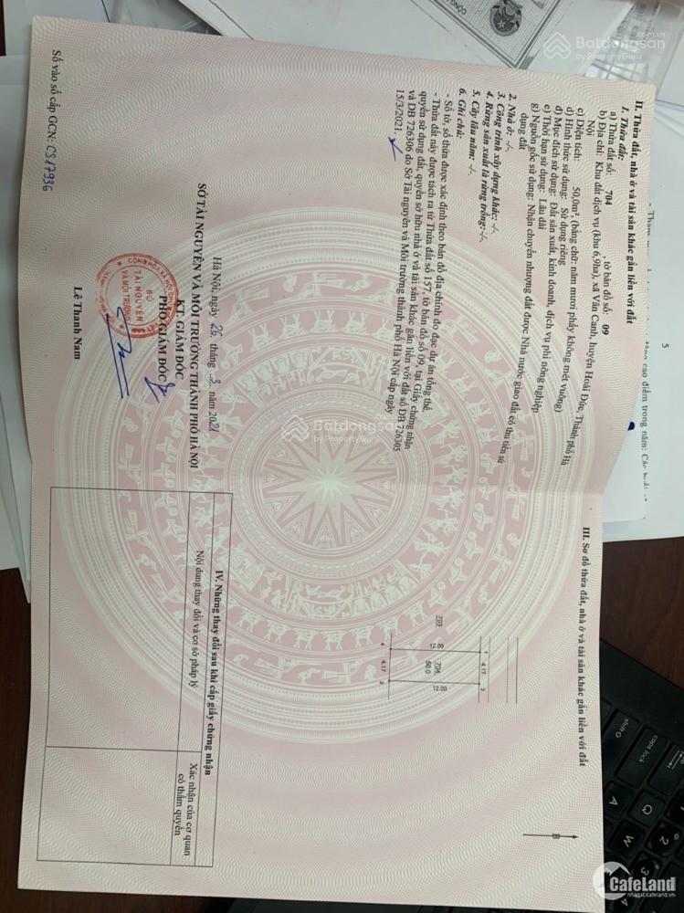 Bán lô đất Vân Canh 120m² giá 20.04 tỷ - Vị trí kinh doanh đắc địa!