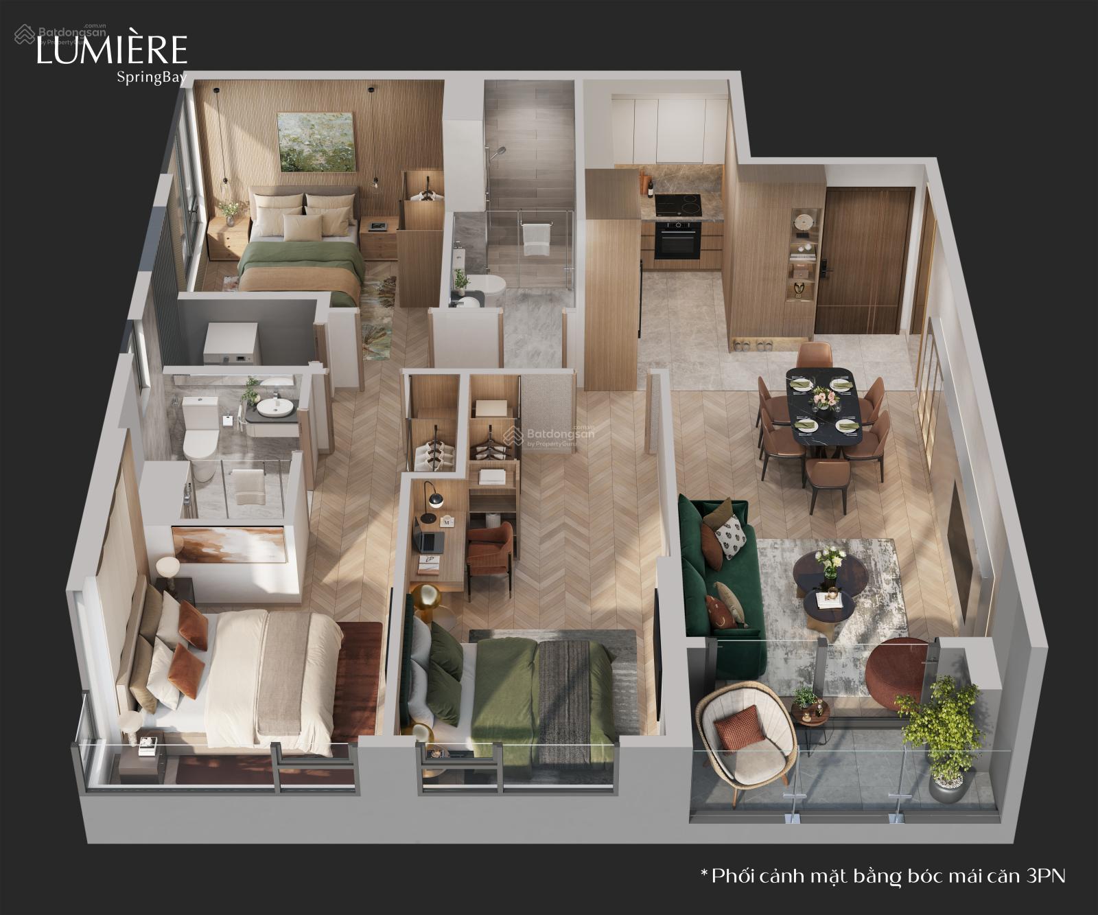 Căn hộ 2PN + 1 tại Trinity Square 74m² giá 4.5 tỷ - Đầu tư sinh lời vượt trội!