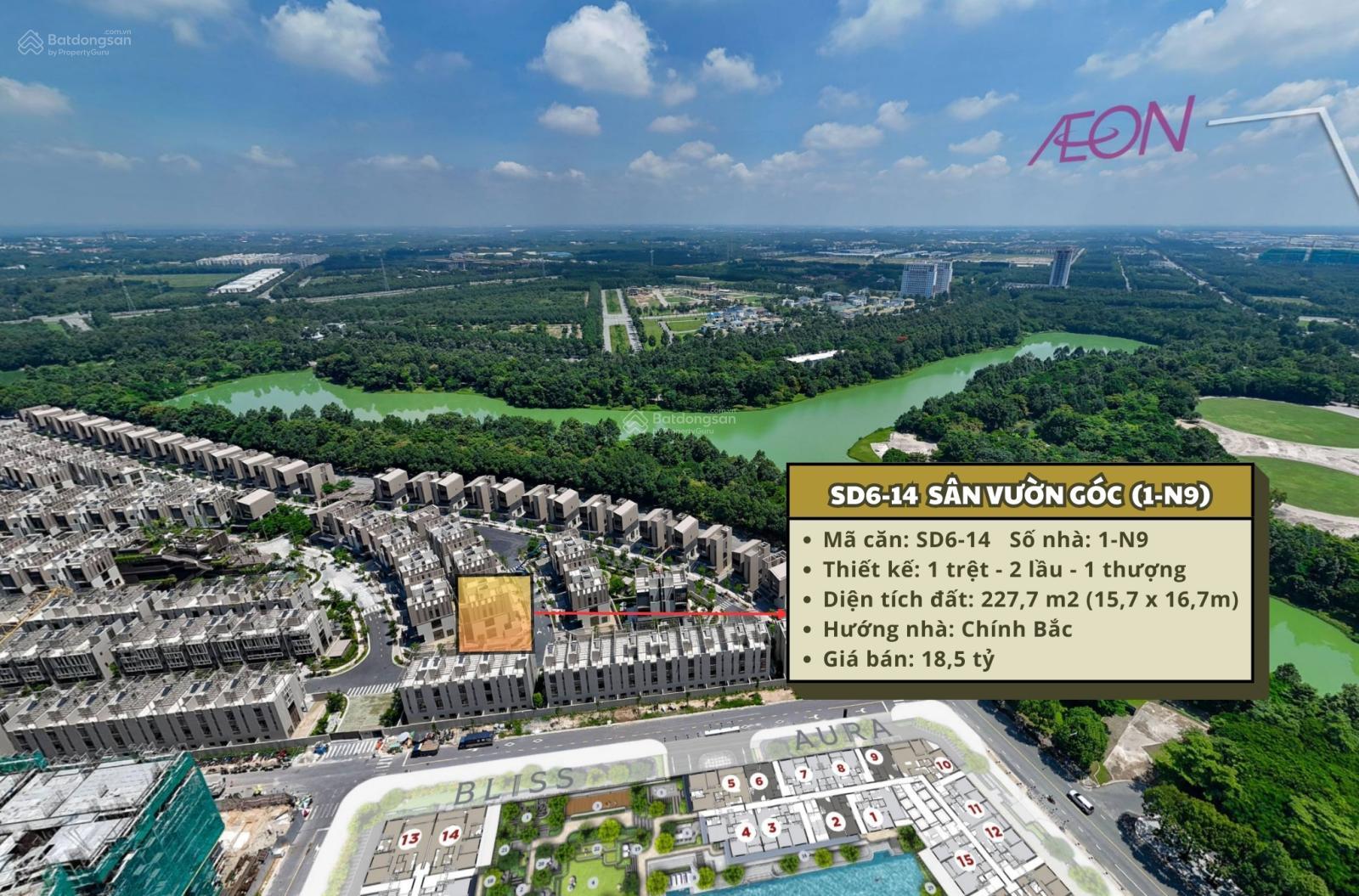Căn hộ song lập góc 1-N9 The Orchard 227.7m² giá 18.5 tỷ - Chính chủ, thanh toán giãn