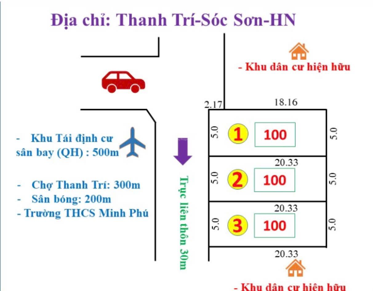 Đất nền Thanh Trí Kim Anh 100m² giá 243.9 tỷ - Tiện ích đầy đủ, vị trí đắc địa!