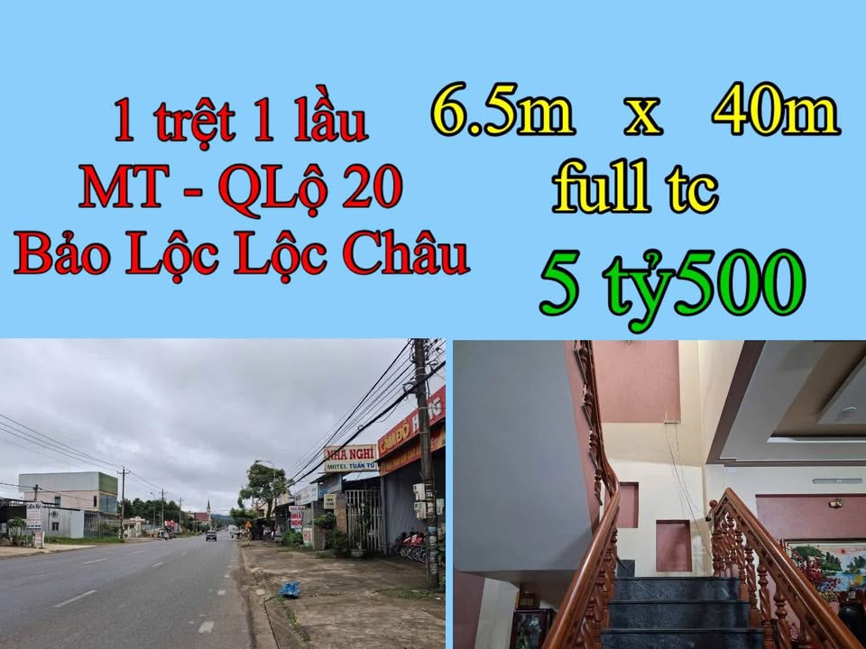 Nhà mặt tiền Quốc Lộ 20, Bảo Lộc 260m² giá 5.5 tỷ - Sẵn sàng vào ở!