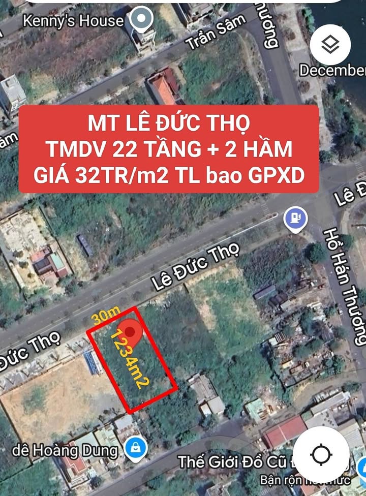 Đất TMDV Lê Đức Thọ 1234m² giá 39.52 tỷ - Sổ đỏ chính chủ, đầu tư sinh lời!