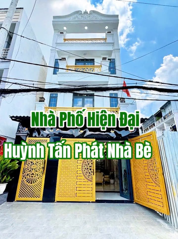 Nhà mới xây hoàn thiện Huỳnh Tấn Phát Nhà Bè 240m² giá 9.349 tỷ - Vị trí kinh doanh lý tưởng!