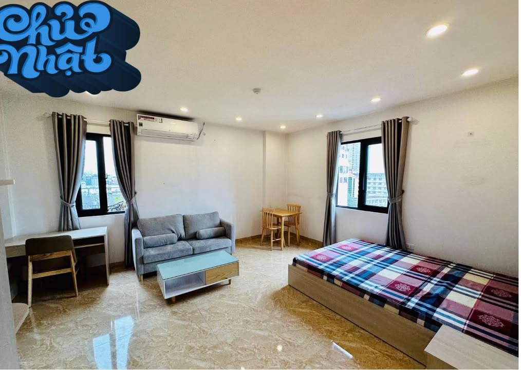 Căn hộ 1 phòng ngủ Đội Cấn 40m² giá 7.5 triệu - Đầy đủ nội thất cao cấp!