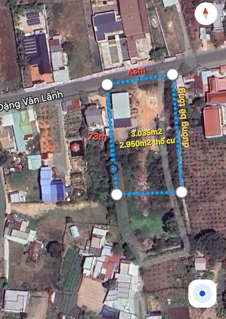 Đất nền 2 mặt tiền Đặng Văn Lãnh, Phan Thiết 3035m² - Cơ hội đầu tư sinh lời!