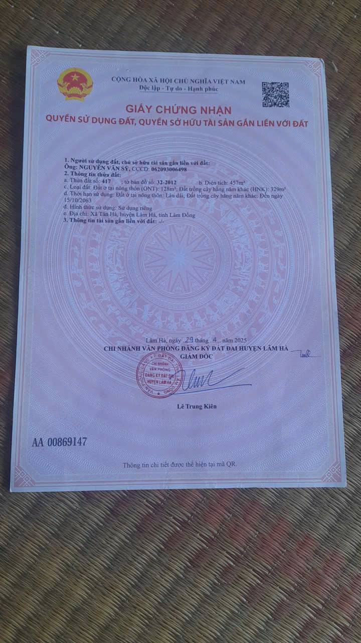 Đất Tân Hà Lâm Hà 456.5m² giá 590 triệu - Sổ hồng chính chủ, giao thông thuận tiện!