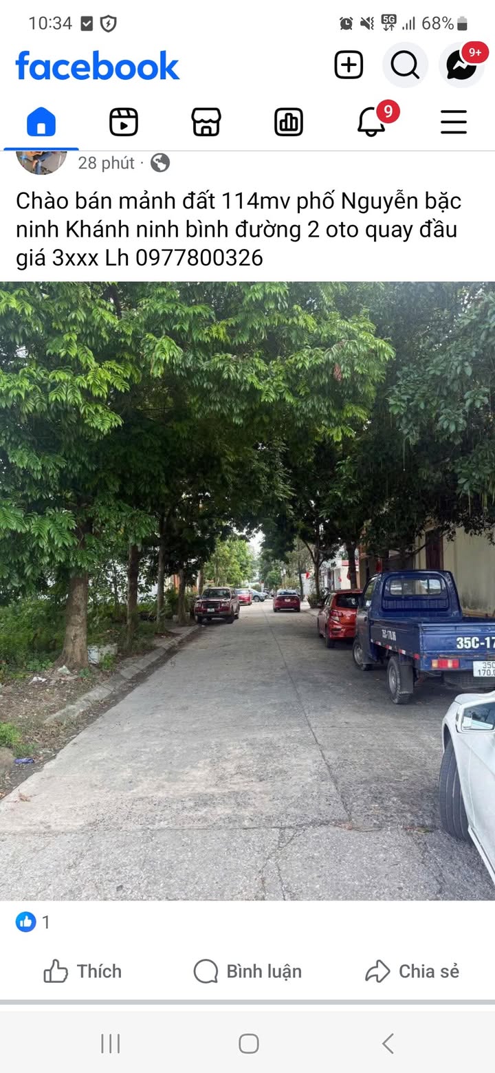 Đất nền đường Nguyễn Bặc, phường Ninh Khánh, 114m² giá 3 tỷ - Đường ô tô quay đầu thuận tiện!