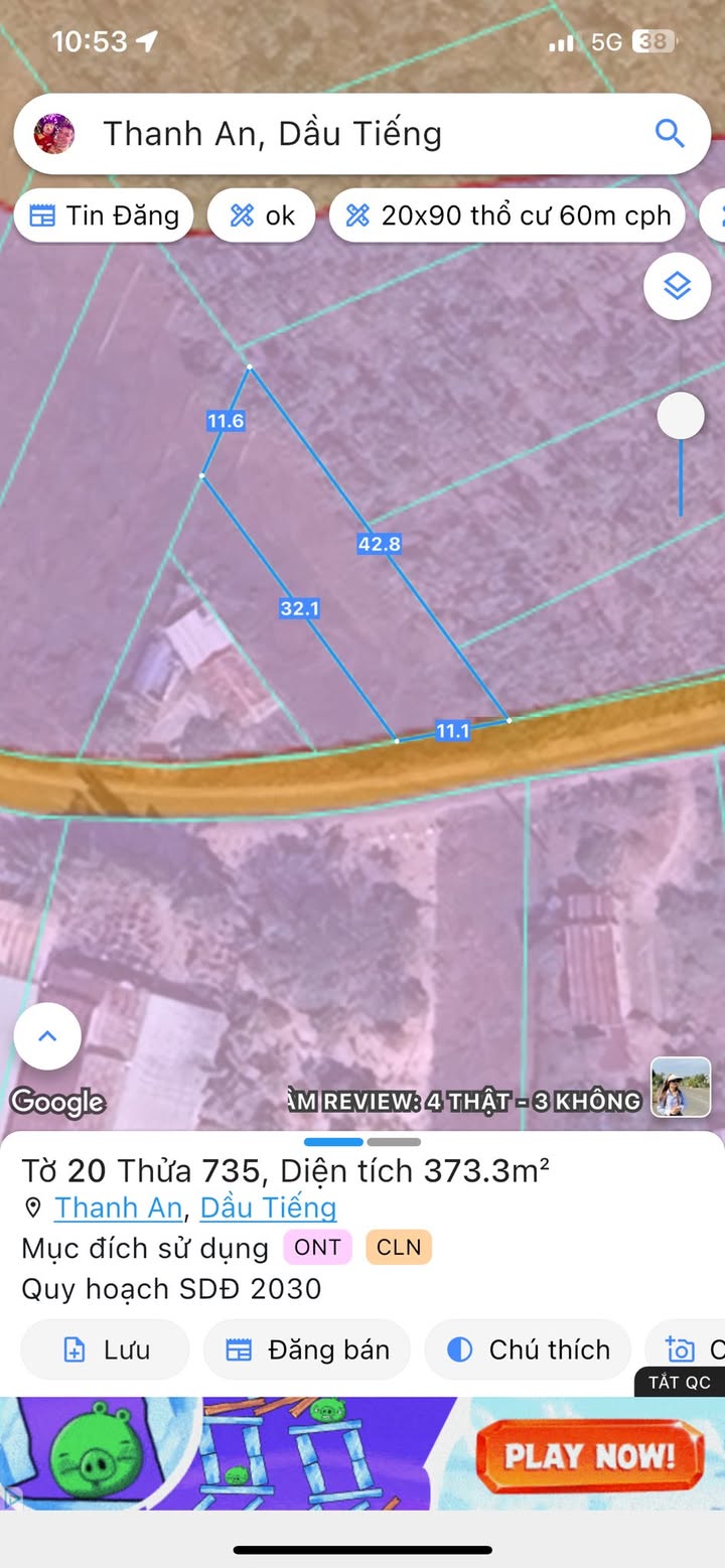 Đất thổ cư 407m² tại Thanh Tuyền, Dầu Tiếng - Giá 1.2 tỷ, chính chủ bán gấp!