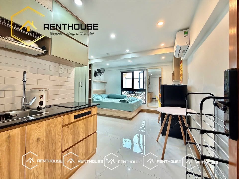 Căn hộ mini Phan Văn Trị, Bình Thạnh - Phòng studio mới xây, full nội thất