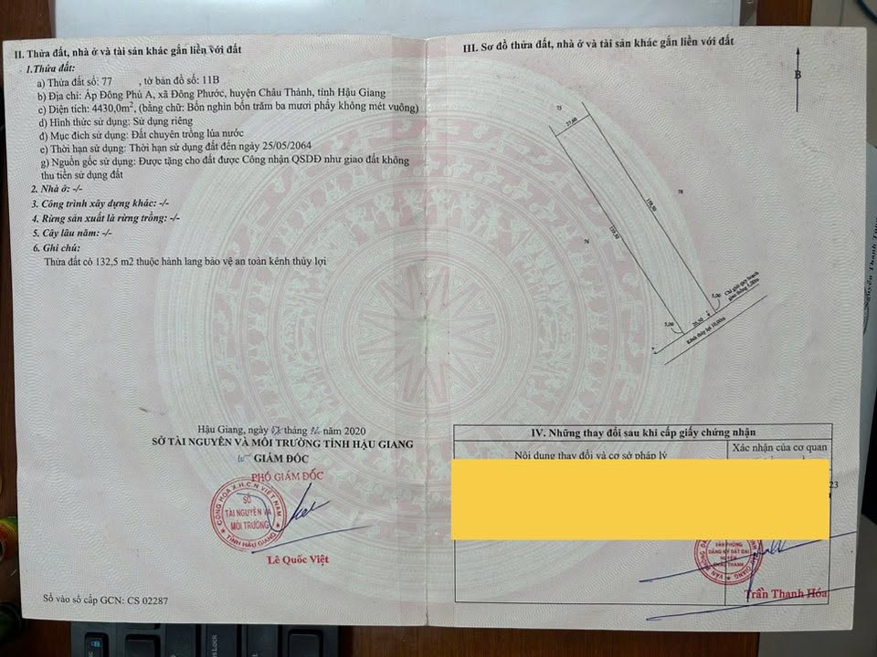 Đất nông nghiệp 4.430m² xã Phú Hữu, Cần Thơ - Tiềm năng đầu tư với vườn mít cho trái