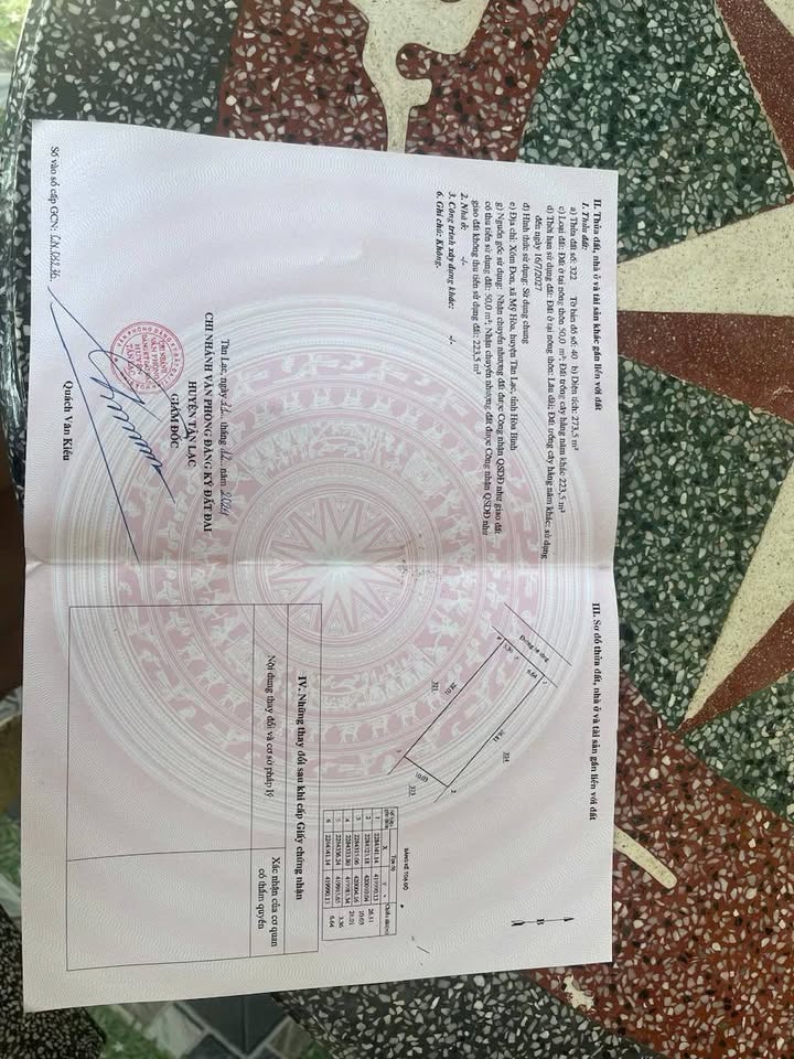 Đất nền đẹp tại Xóm Đon, Mỹ Hoà, Tân Lạc, Hoà Bình 273m² - Sổ đỏ chính chủ, giá 500 triệu!