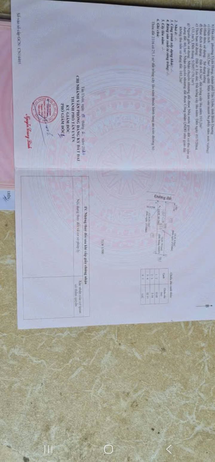 Đất thổ cư Tân Uyên 165m² giá 1.6 tỷ - Mặt tiền đường nhựa, đầu tư sinh lời!